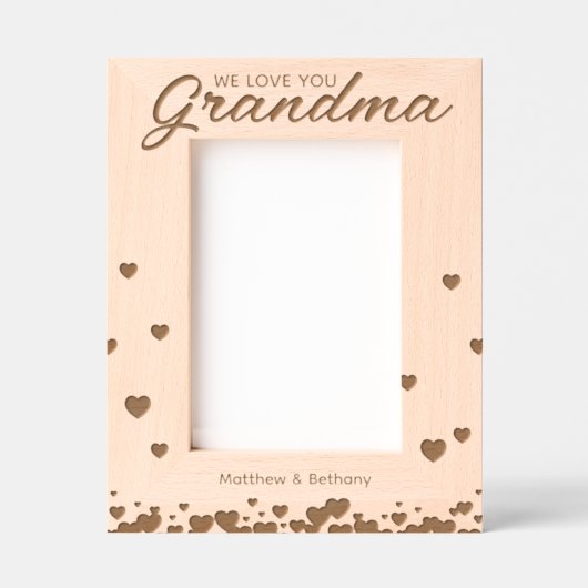Wir Liebe Sie Oma Geätzte Rahmen (Vorderseite)