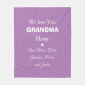 Wir Liebe Sie Oma Geschenke Skript Kinder Namen Ch Fleecedecke (Vorderseite)