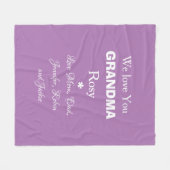 Wir Liebe Sie Oma Geschenke Skript Kinder Namen Ch Fleecedecke (Vorderseite (Horizontal))