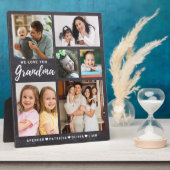 Wir Liebe Sie Oma Grandkids 6 Foto Chalkboard Fotoplatte (Seite)