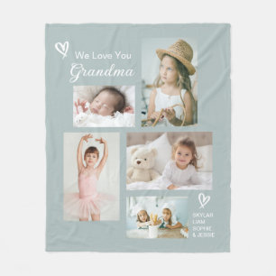 Wir Liebe Sie Oma Grandkids FotoCollage Fleecedecke