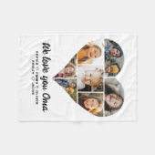 Wir Liebe Sie Oma Heart Modern Foto Collage Fleecedecke (Vorderseite (Horizontal))