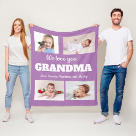 Wir Liebe Sie Oma Lila 4 Foto Kinderfamilie Fleecedecke