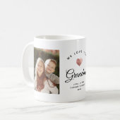 Wir Liebe Sie Oma | Modernes Foto Rose Gold Herzst Kaffeetasse (Vorderseite Links)