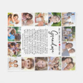 Wir Liebe Sie Oma Multi Foto Collage Keepake Fleecedecke (Vorderseite (Horizontal))