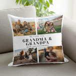 Wir Liebe Sie Oma & Opa 4 FotoCollage Kissen<br><div class="desc">Sagen wir,  wir haben Sie in dieser Urlaubssaison mit einem personalisierten Weihnachtsgeschenkkissen Liebe,  das 4 Ihrer Lieblings-Fotos und Enkel-Kids-Namen und enthält. Alle Texte in diesem Design können bearbeitet werden,  sodass Sie Ihre eigene Nachricht oder Ihren eigenen Text hinzufügen können. Erhältlich in verschiedenen Farben,  Stilen und Produkten.</div>