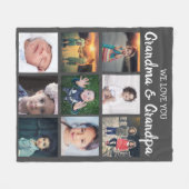 Wir Liebe Sie Oma & Opa FotoCollage Fleecedecke (Vorderseite (Horizontal))