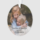 Wir Liebe Sie Oma Opa Niedlich Weihnachten Foto Ornament (Vorderseite)