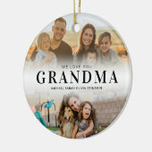 Wir Liebe Sie Oma Personalisiert 2 Foto Keramik Ornament (Links)
