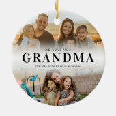 Wir Liebe Sie Oma Personalisiert 2 Foto Keramik Ornament (Hinten)