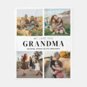 Wir Liebe Sie Oma Personalisiert 4 FotoCollage Fleecedecke (Vorderseite)