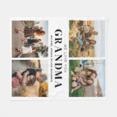 Wir Liebe Sie Oma Personalisiert 4 FotoCollage Fleecedecke (Vorderseite (Horizontal))