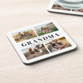 Wir Liebe Sie Oma Personalisiert 4 FotoCollage Getränkeuntersetzer (Linke Seite)