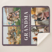 Wir Liebe Sie Oma Personalisiert 4 FotoCollage Sherpadecke (Vorderseite (Horizontal))