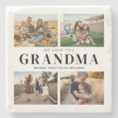 Wir Liebe Sie Oma Personalisiert 4 FotoCollage Steinuntersetzer (Vorderseite)