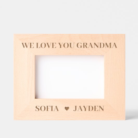 Wir Liebe Sie Oma Personalisiert Geätzte Rahmen (Vorderseite)