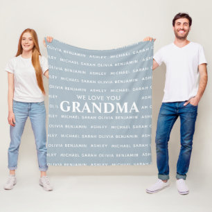 Wir Liebe Sie Oma Personalisiert Kids Namen Fleecedecke