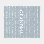 Wir Liebe Sie Oma Personalisiert Kids Namen Fleecedecke (Vorderseite (Horizontal))