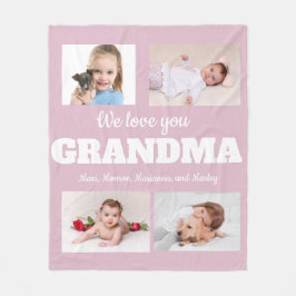 Wir Liebe Sie Oma Pink 4 Foto Kinderfamilie Fleecedecke