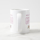 Wir Liebe Sie Oma Pink Floral Jumbo-Tasse (Rückseite)