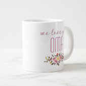 Wir Liebe Sie Oma Pink Floral Jumbo-Tasse (Vorderseite Rechts)