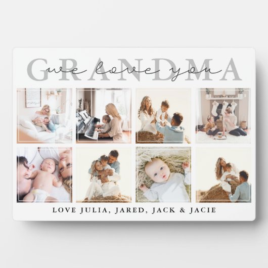 Wir Liebe Sie, Oma Plaque Fotoplatte (Vorderseite)