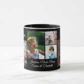Wir Liebe Sie Oma | Schwarz 5 FotoCollage Tasse (Zentrum)