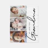 Wir Liebe Sie Oma Script 3 Fotos Personalisiert Fleecedecke (Vorderseite)