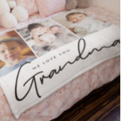 Wir Liebe Sie Oma Script 3 Fotos Personalisiert Fleecedecke
