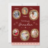 Wir Liebe Sie Oma Sechs Foto mit Text Rotes Herz (Vorderseite)