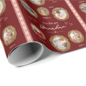 Wir Liebe Sie Oma Sechs Foto mit Text Rotes Herz Geschenkpapier (Rolleneckpunkt)