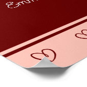 Wir Liebe Sie Oma Sechs Foto mit Text Rotes Herz Poster (Ecke)