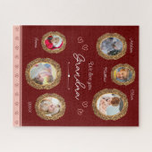 Wir Liebe Sie Oma Sechs Foto mit Text Rotes Herz Puzzle (Horizontal)