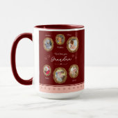 Wir Liebe Sie Oma Sechs Foto mit Text Rotes Herz Tasse (Links)