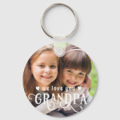 Wir Liebe Sie Opa 1-2 Fotos benutzerdefinierte Far Schlüsselanhänger (Vorderseite)