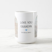 Wir Liebe Sie Opa 2 Foto Arch & Name 15 oz Kaffeetasse (Mittel)