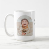 Wir Liebe Sie Opa 2 Foto Arch & Name 15 oz Kaffeetasse (Links)