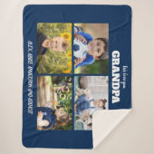Wir Liebe Sie Opa 4 Foto Navy Blue Sherpadecke (Vorderseite)