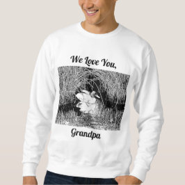 Wir Liebe Sie Opa Black and White Duvers Liebhaber Sweatshirt