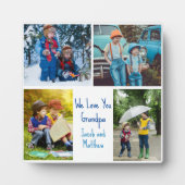 Wir Liebe Sie Opa Custom Niedlich Kids Collage Fot Fotoplatte (Vorderseite)