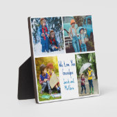Wir Liebe Sie Opa Custom Niedlich Kids Collage Fot Fotoplatte (Vorderseite)