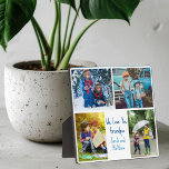 Wir Liebe Sie Opa Custom Niedlich Kids Collage Fot Fotoplatte<br><div class="desc">Diese niedliche,  maßgeschneiderte Foto-Plakette für einen Großvater zeigt ein modernes Layout von 4 Enkelkinder-Fotos auf weißem Hintergrund mit blauer Typografie mit dem Lesen Wir Liebe You Opa. Dieses wunderschöne Enkel-Foto-Geschenk beinhaltet Ihre eigene Fotocollage rund um Ihre personalisierte Nachricht und Namen.</div>