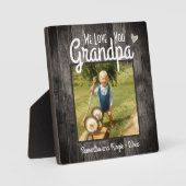 Wir Liebe Sie Opa Desk Foto Fotoplatte (Vorderseite)