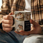Wir Liebe Sie Opa Elegante Modernes 9 Foto Kaffeetasse<br><div class="desc">Passen Sie dieses Foto Geschenk an und geben Sie es jemandem ganz Besonderes!</div>