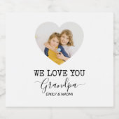 Wir Liebe Sie Opa | Etikett für Bierflaschen (Einzelnes Label)