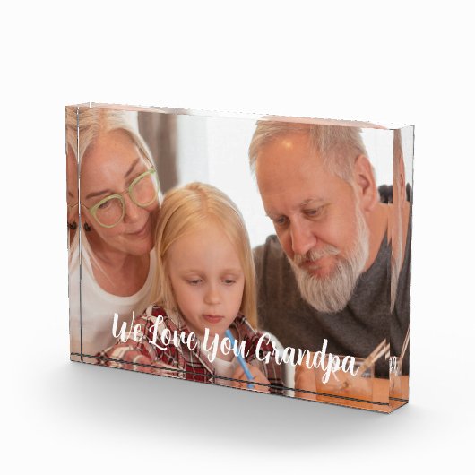 Wir Liebe Sie Opa Foto Block (Rechts)