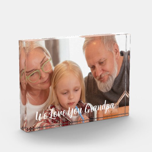 Wir Liebe Sie Opa Foto Block (Links)