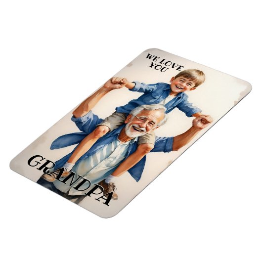 Wir Liebe Sie Opa Foto Flexi Magnet (Linke Seite)