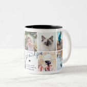 Wir Liebe Sie Opa | Foto Gift Navy Blue Zweifarbige Tasse (VorderseiteRechts)