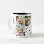 Wir Liebe Sie Opa | Foto Gift Navy Blue Zweifarbige Tasse (Vorderseite Links)